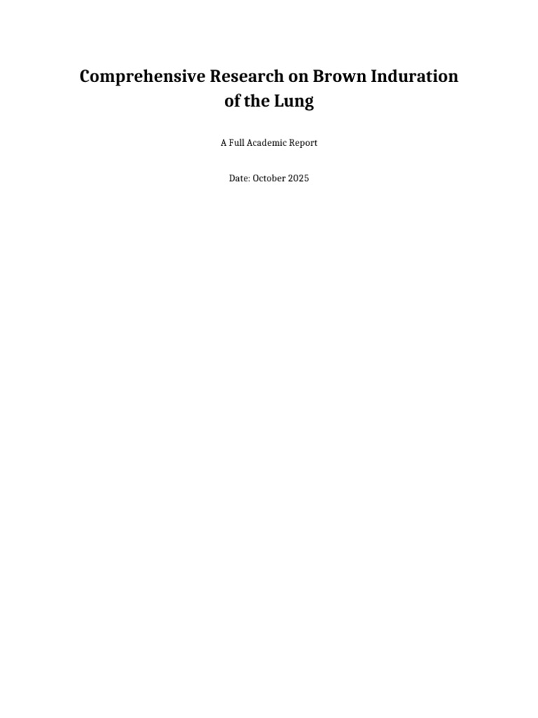 Understanding Brown Induration of Lung | PDF | Lung | Heart