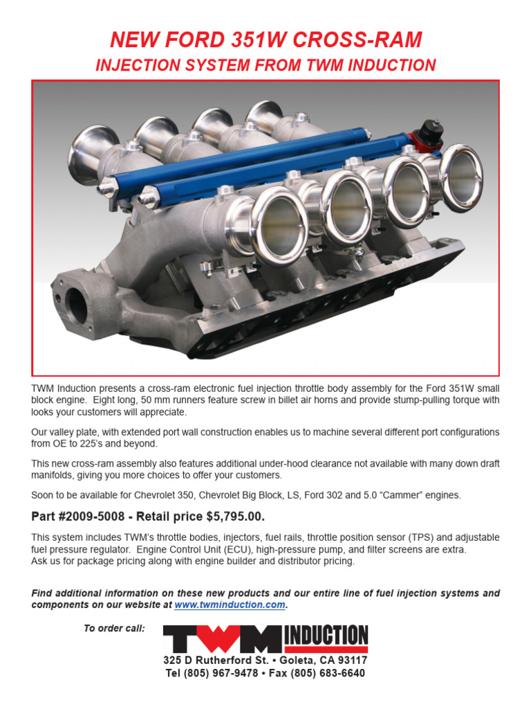 TWM Ford 351w Cross Ram | PDF