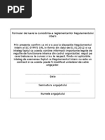 Download Formular de Luare La Cunostinta a Reglementarilor Regulamentului Intern by florin_1980 SN96122989 doc pdf