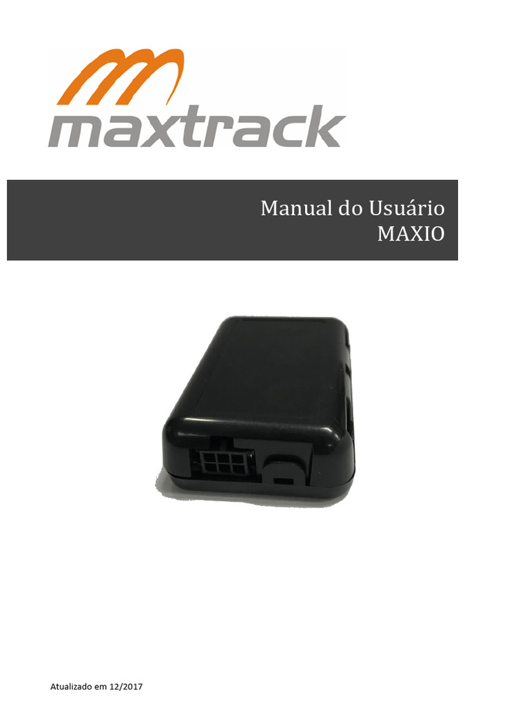 Manual do Usuário do MaxIO da Maxtrack | PDF | Telemetria | Eletrônicos