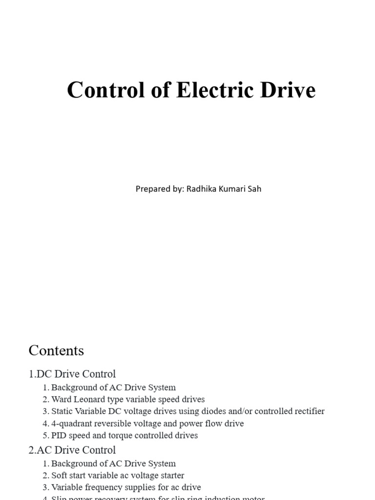 Electric Drive Control Systems Overview | PDF | Rectifier | Electric Motor