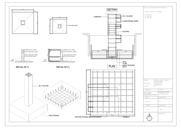 Building Construction Column Details | PDF