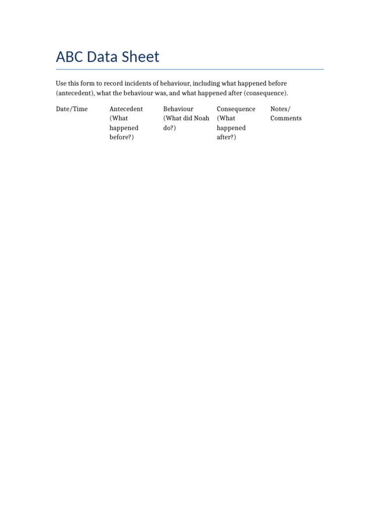 Appendix1 ABC Data Sheet | PDF