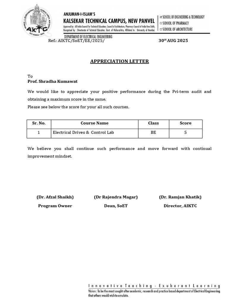 Appreciation Template ANAWADE | PDF