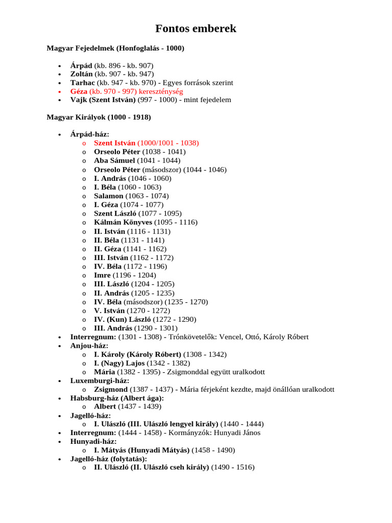 Történelem-emberek | PDF
