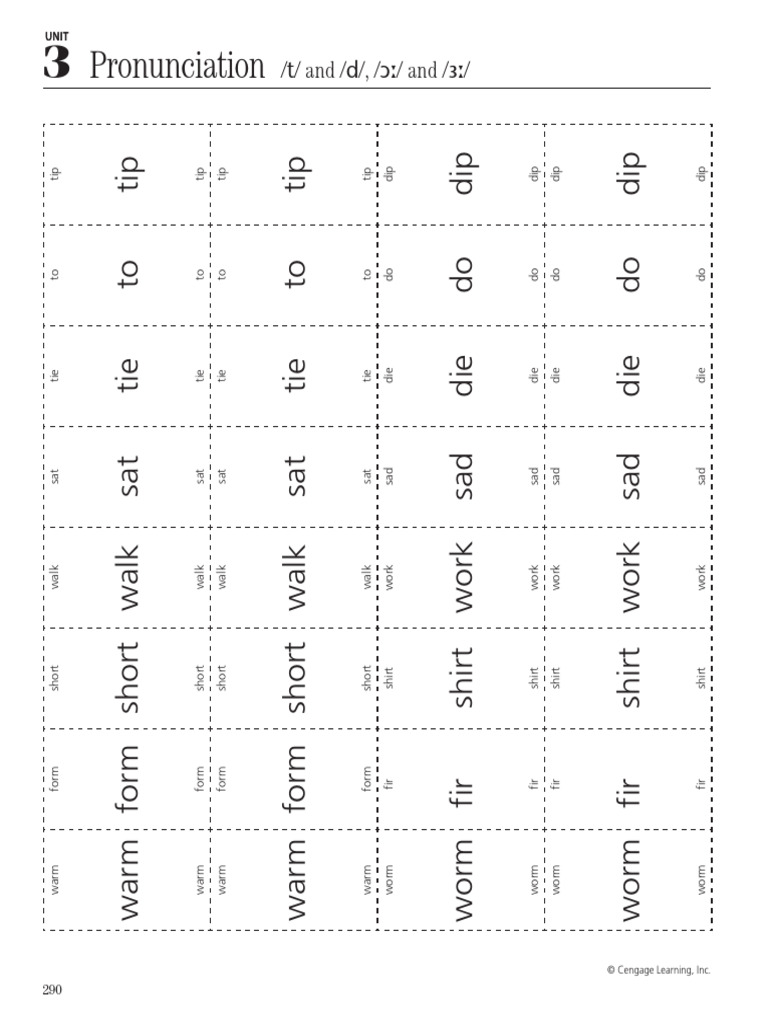 Voices Elementary StudentWorksheets Pronunciation Unit 03 | PDF