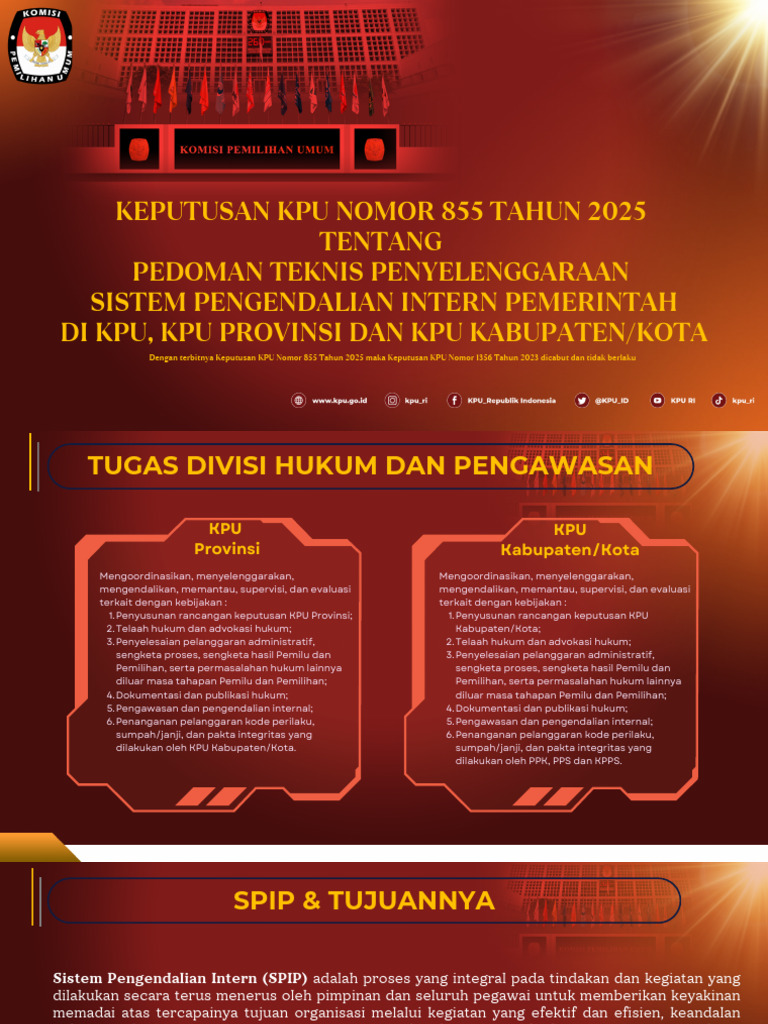Pedoman Teknis SPIP KPU 2025 | PDF