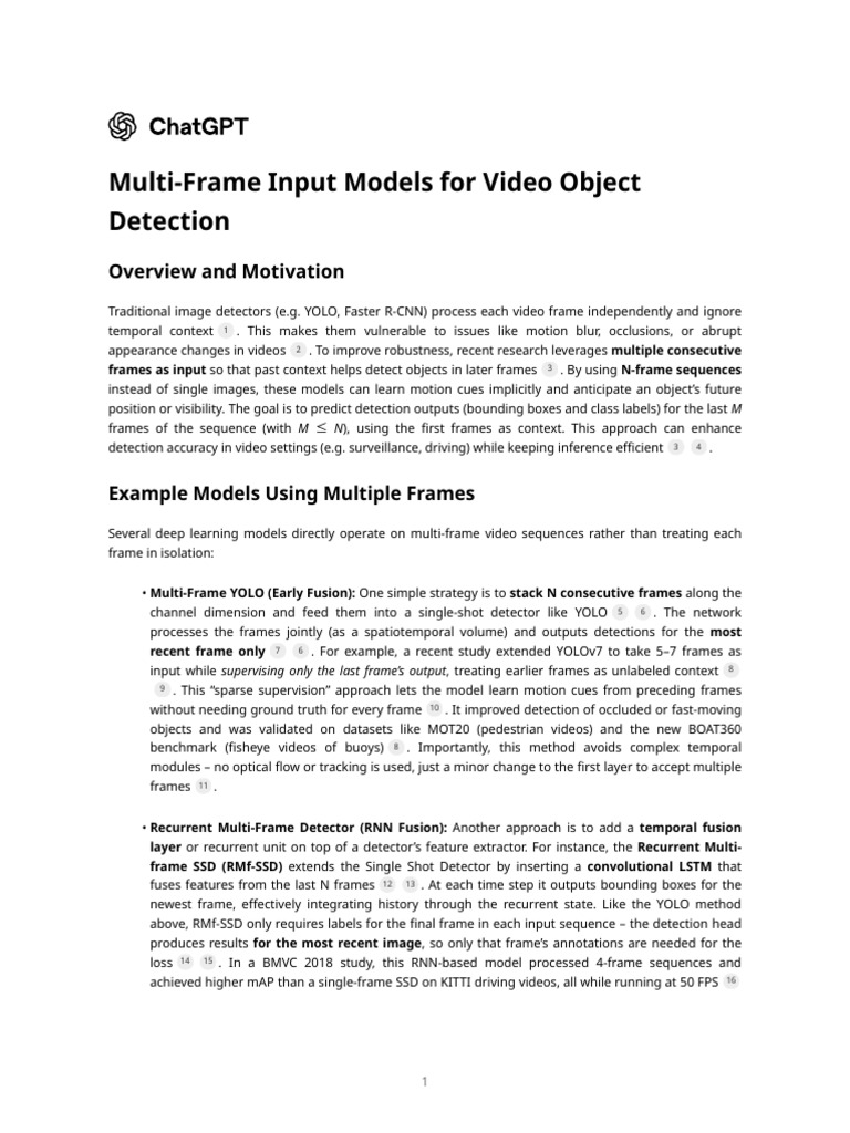 Multi-Frame Models for Video Detection | PDF | Computer Vision ...
