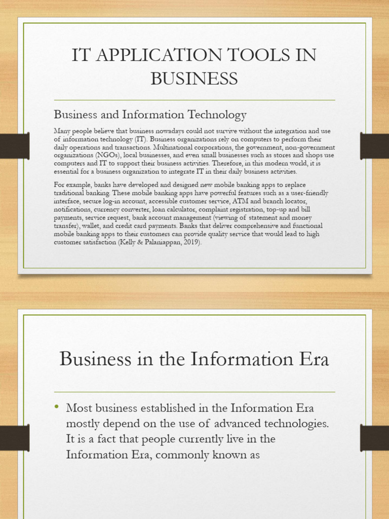 It Application Tools in Business | PDF | Antivirus Software | Operating ...