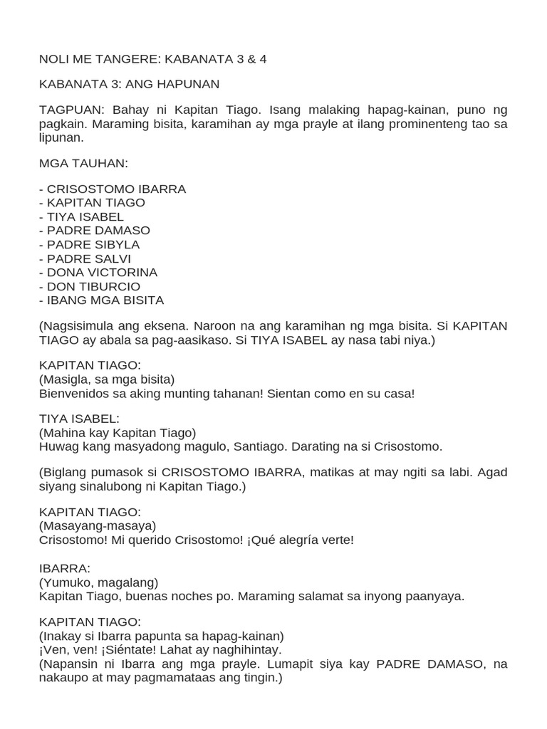 Script For El Fili | PDF