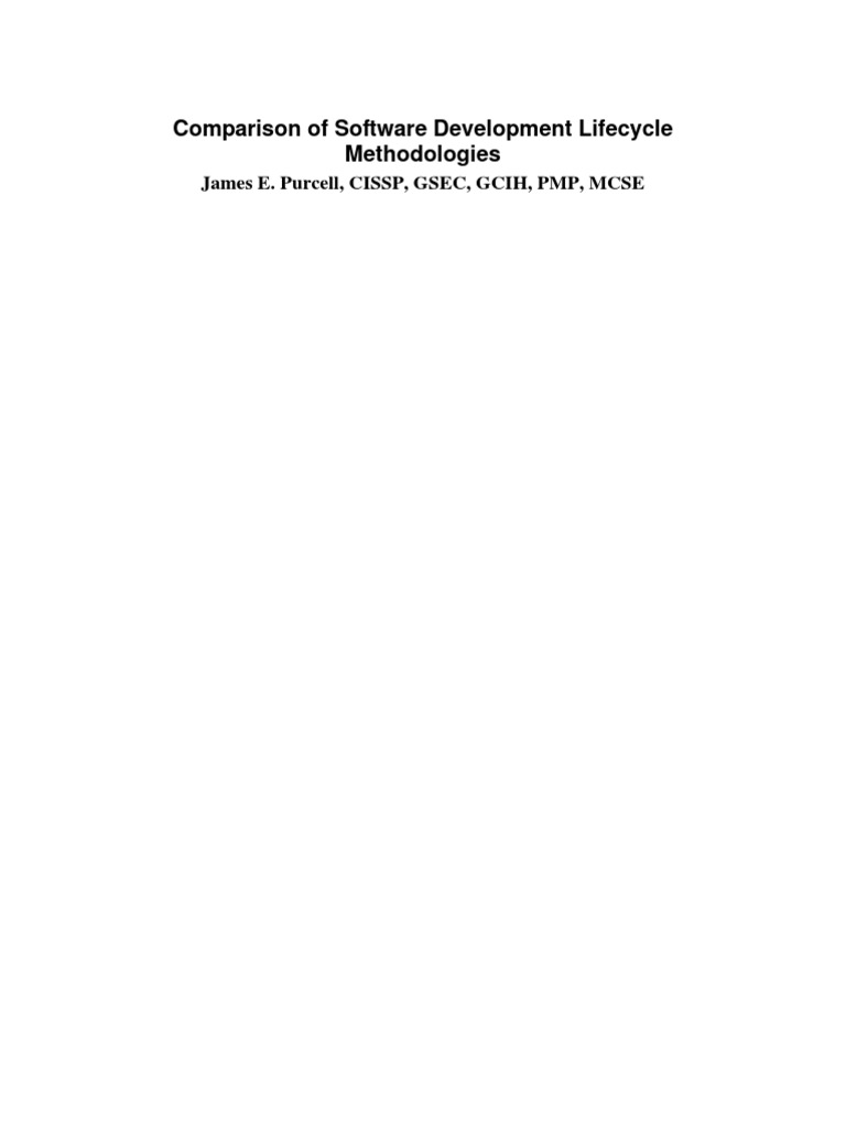 Comparing Software Development Models | PDF | Software Development ...