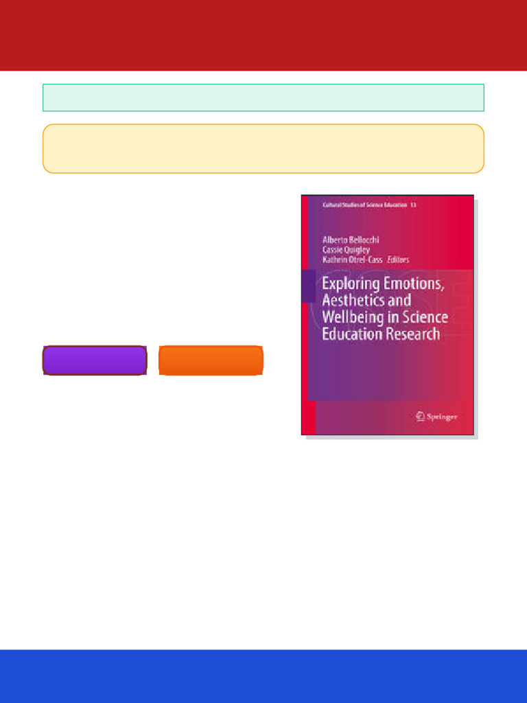 Exploring Emotions Aesthetics and Wellbeing in Science Education ...