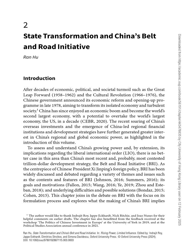 China's Belt and Road Initiative Explained | PDF | China | World Politics