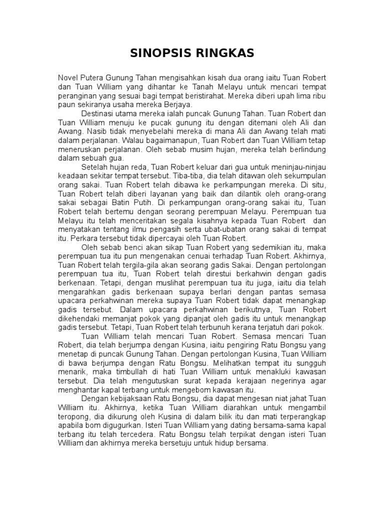 Sinopsis Ringkas Pdf