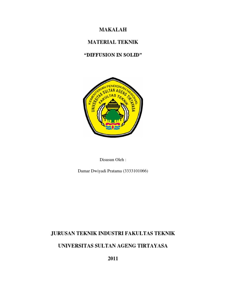 Diffusion in Solids Difusi Dalam Padatan
