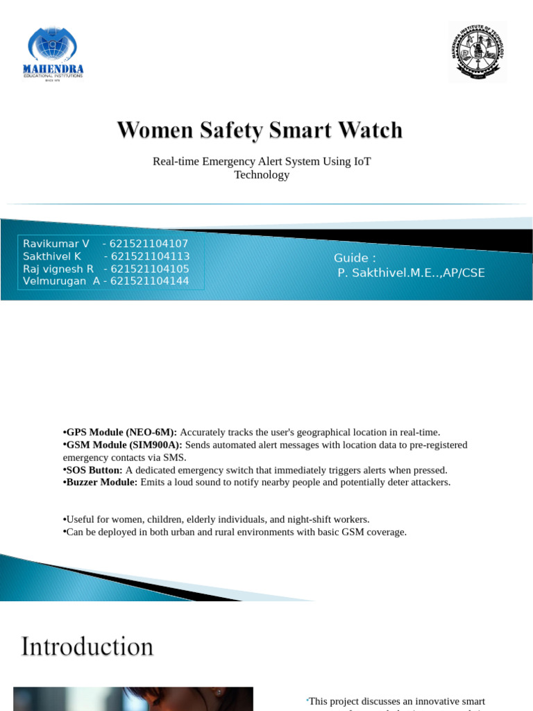 IoT-Based Real-Time Safety Watch | PDF | Internet Of Things | Smartphone
