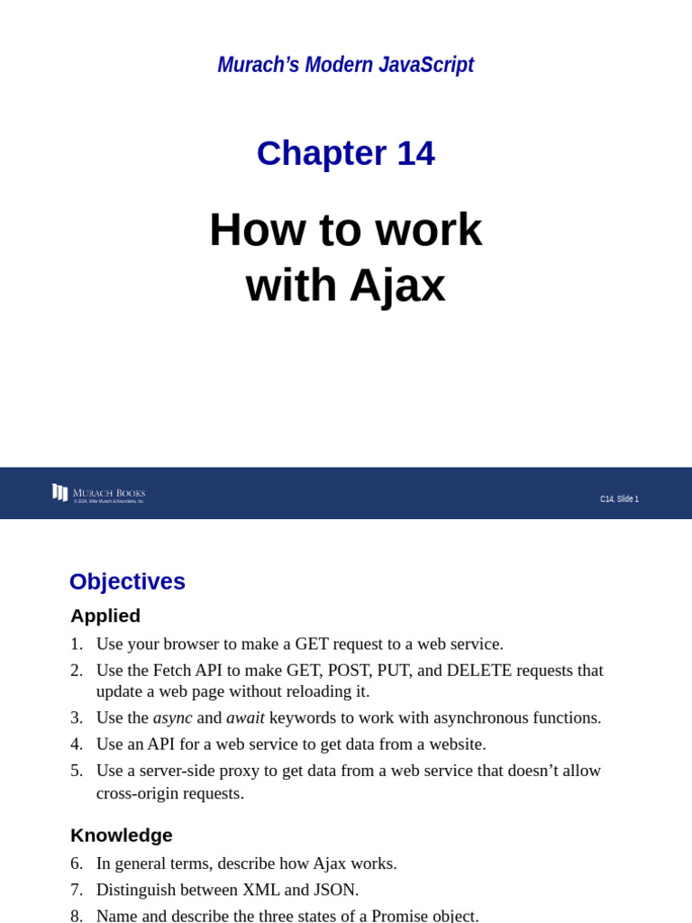Chapter 14 Slides | PDF | Ajax (Programming) | Java Script
