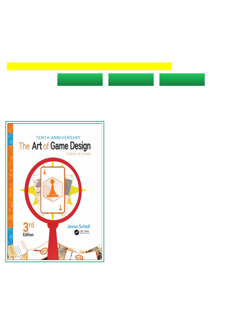 Tenth Anniversary The Art of Game Design A Book of Lenses download full ...