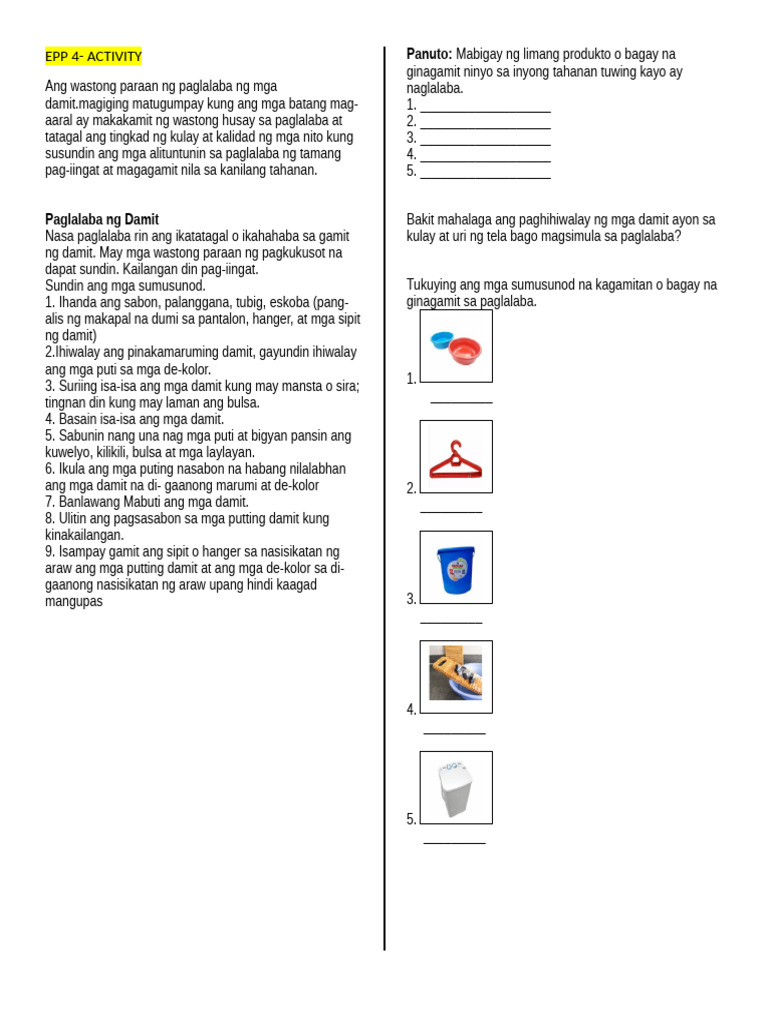 Epp Activity | PDF