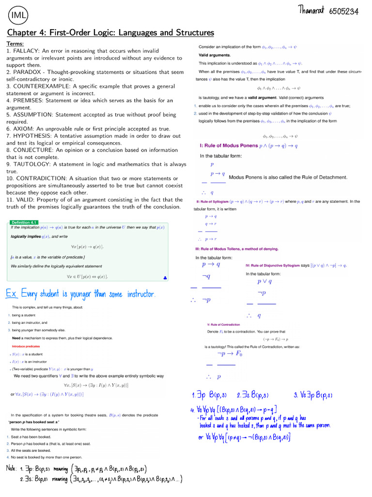 Final-Math Logic Summary | PDF