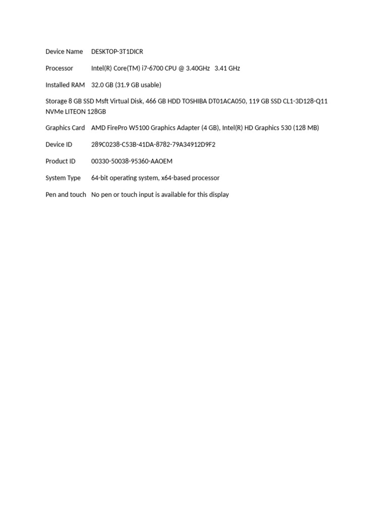 Intel i7 Desktop Specs Overview | PDF