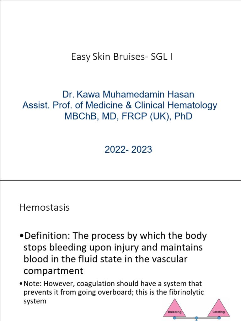 Understanding Hemostasis and Bleeding Disorders | PDF | Coagulation ...