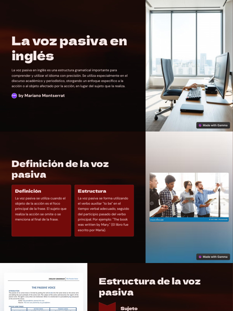 La Voz Pasiva en Inglés - Mariano Montserrat | PDF | Verbo | Asunto ...