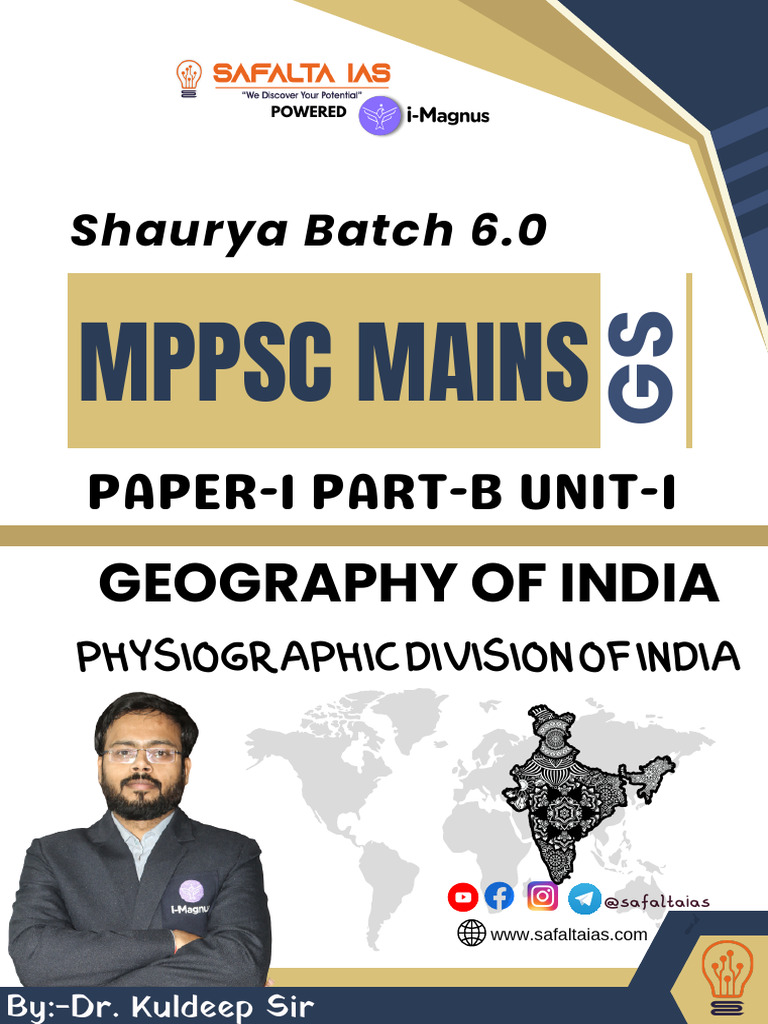 UNIT 1 Physiographic Division of India Full Notes | PDF | Himalayas | Vedas