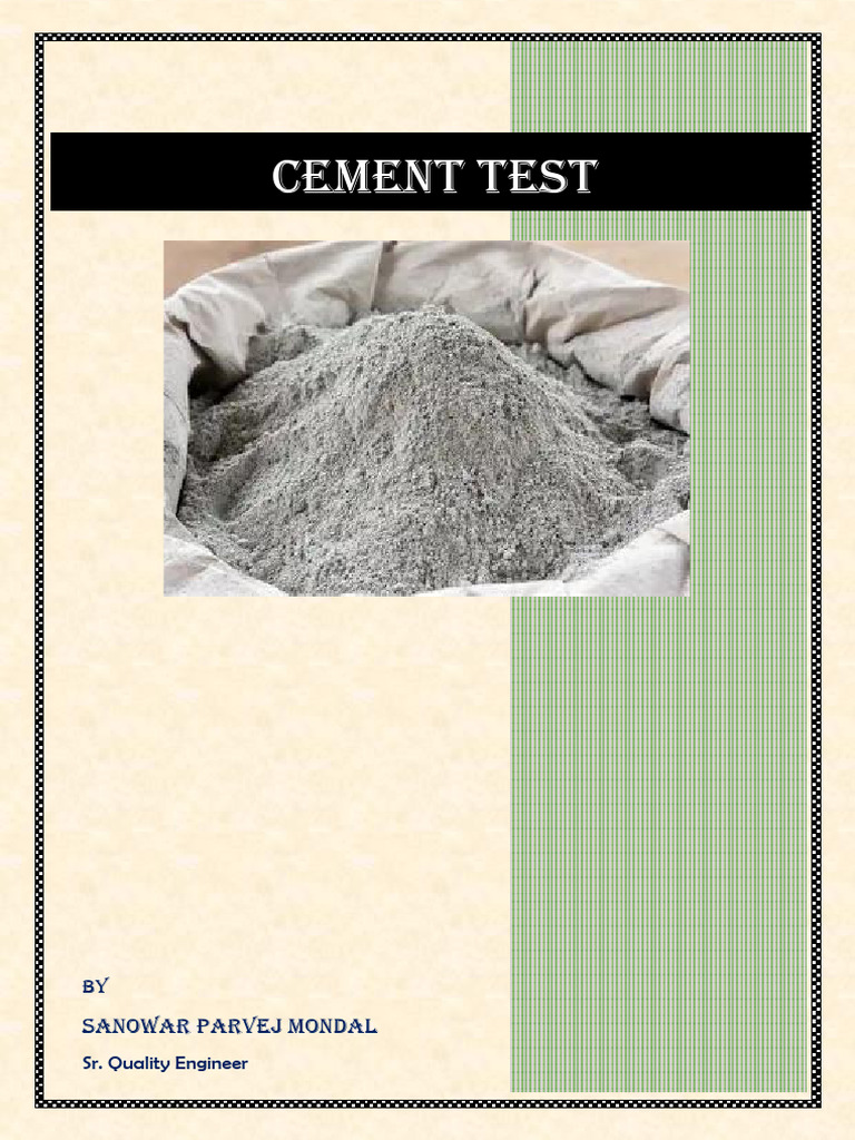 Cement Testing Procedures Overview | PDF | Water | Cement
