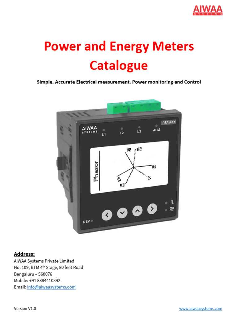 Power and Energy Meters Catalogue | PDF | Electronic Engineering ...
