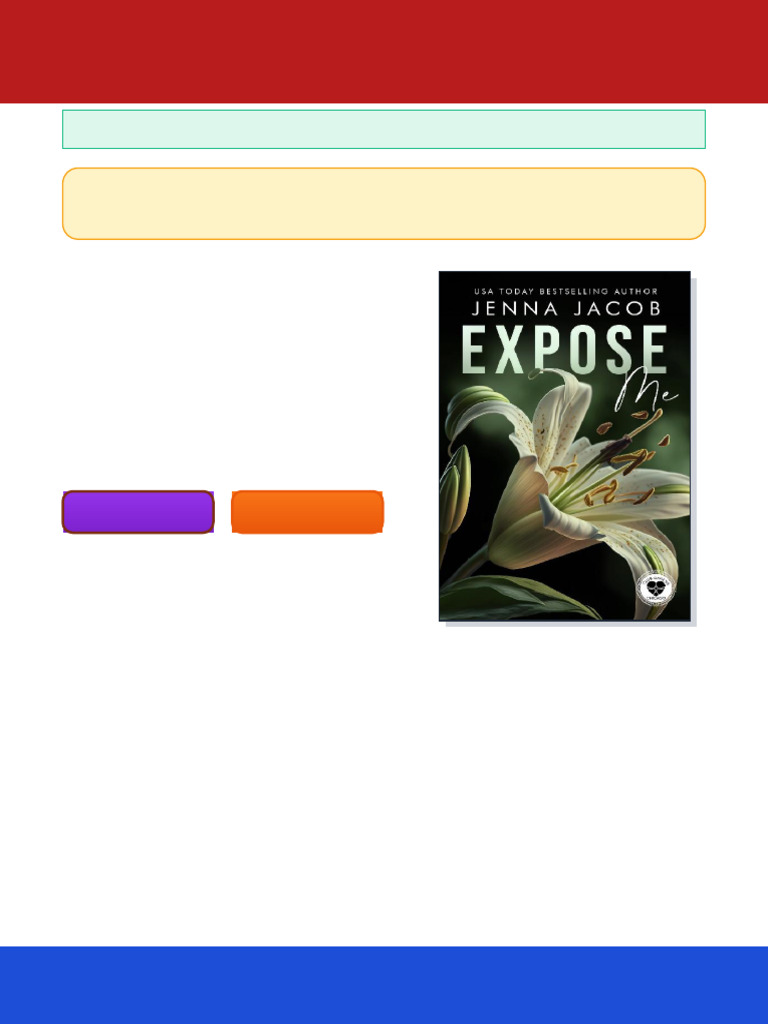 Expose Me 1st Edition Jenna Jacob Ebook Downloadable Instantly | PDF ...