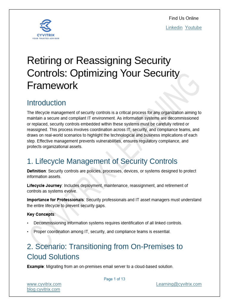 Optimizing Security Control Lifecycle Management | PDF | Computer ...