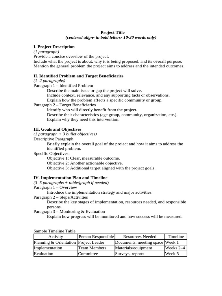 Project Overview and Implementation Plan | PDF | Capacity Building