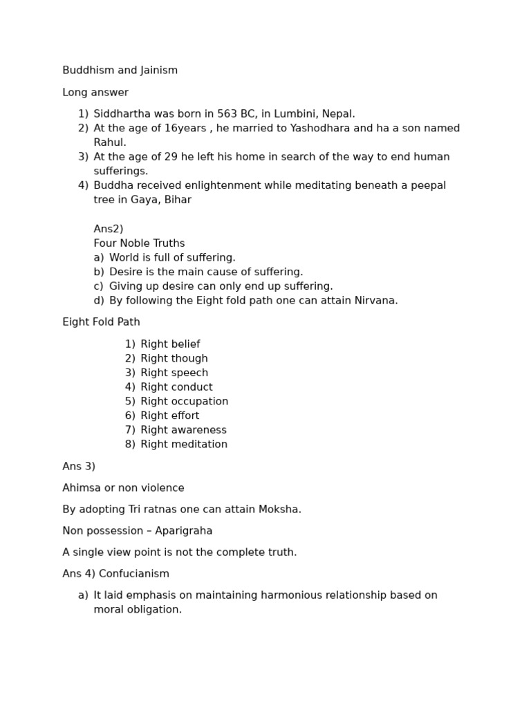 History Buddhism and Jainism | PDF | Moksha | Noble Eightfold Path