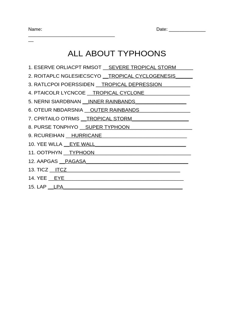Understanding Typhoons and Storms | PDF