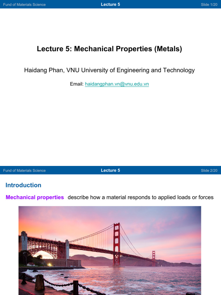 Mechanical Properties of Metals Explained | PDF | Deformation ...