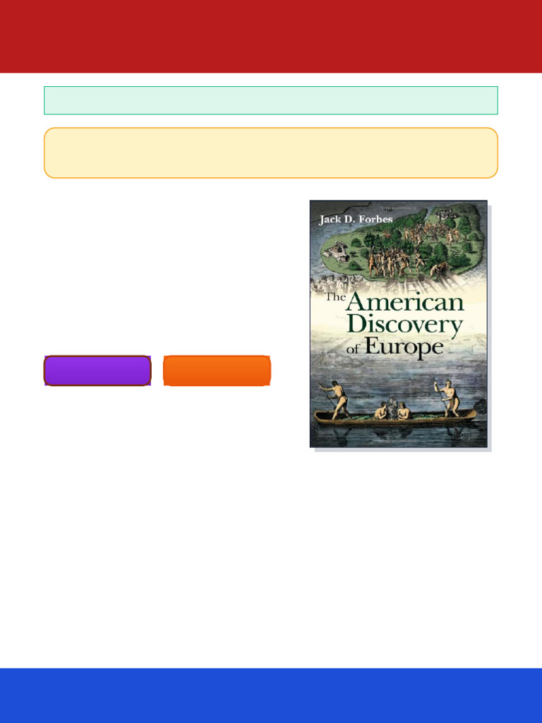 The American Discovery of Europe 1st Edition Jack D. Forbes Ebook Insider Edition | PDF | Zoology