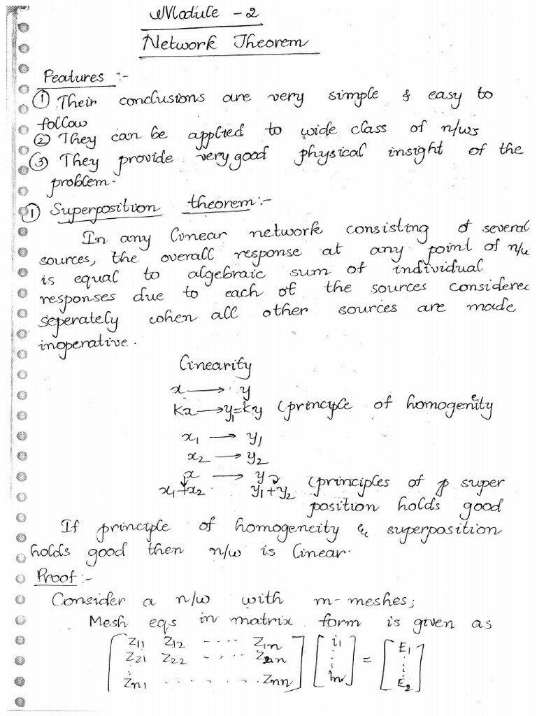 NT Notes NetworkTheorems | PDF