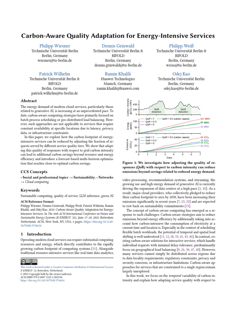 Carbon-Aware Adaptation for Cloud Services | PDF | Mathematical ...
