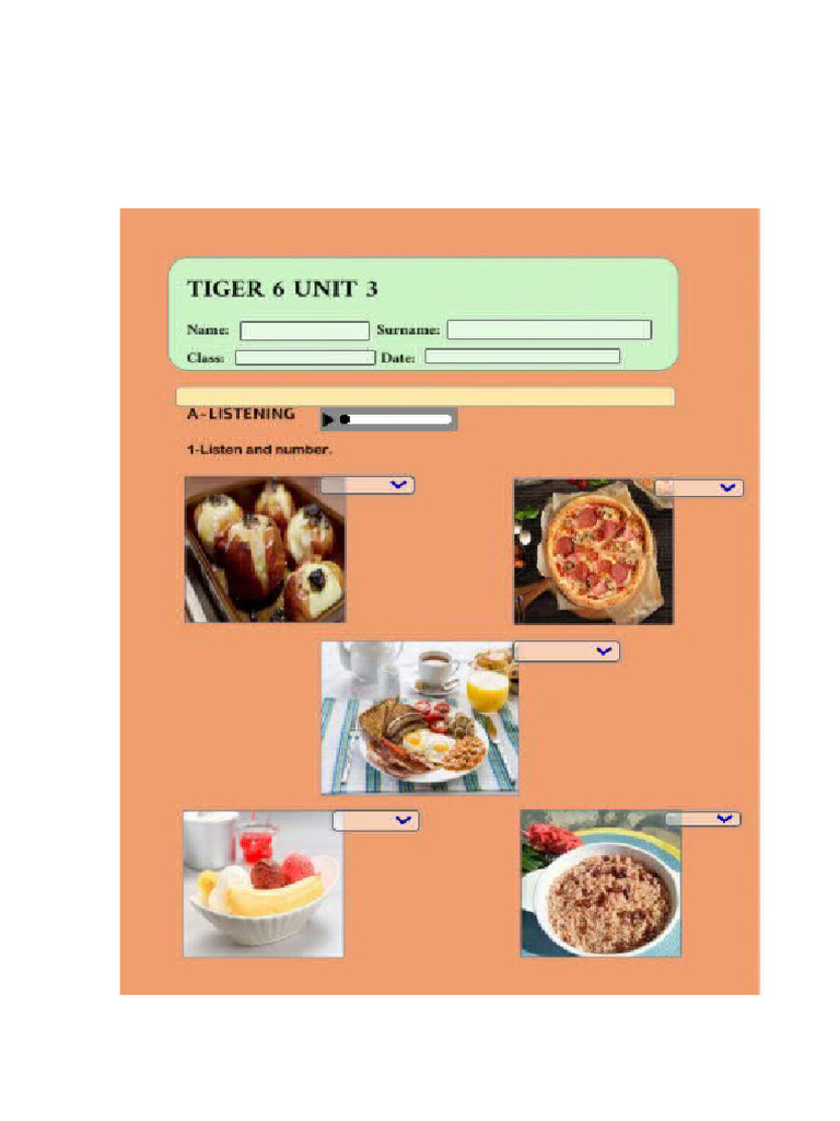 Tiger 6 Unit 3 Test | PDF