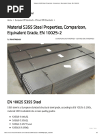 S355 Steel Properties and Equivalents | PDF | Structural Steel | Steel