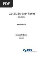 Zyxel Es-2024 Series: Support Notes