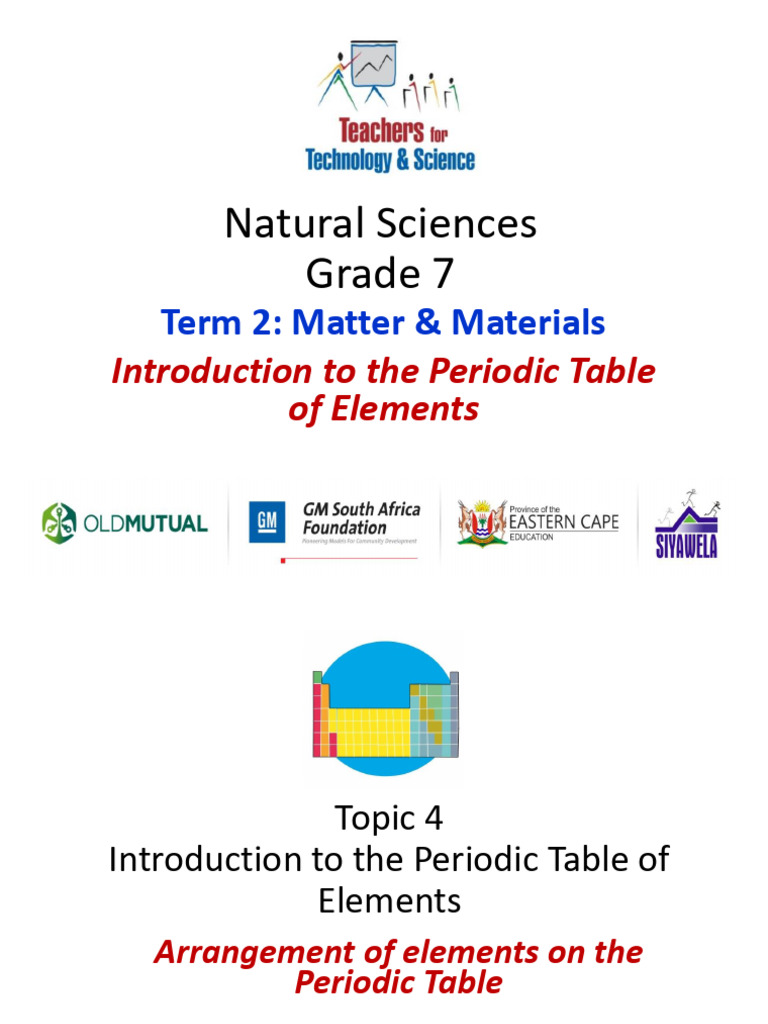 Grade 7 Science: Periodic Table Overview | PDF | Chemical Elements ...