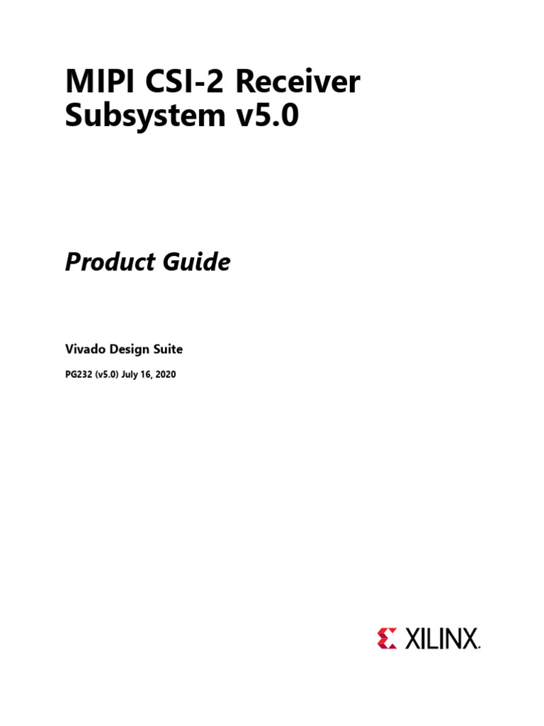 MIPI CSI-2 Receiver Subsystem Guide | PDF | Error Detection And ...