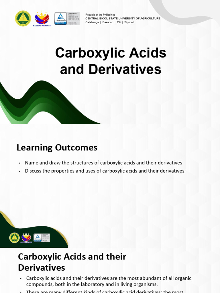 Carboxylic Acids and Derivatives Overview | PDF | Carboxylic Acid | Ester