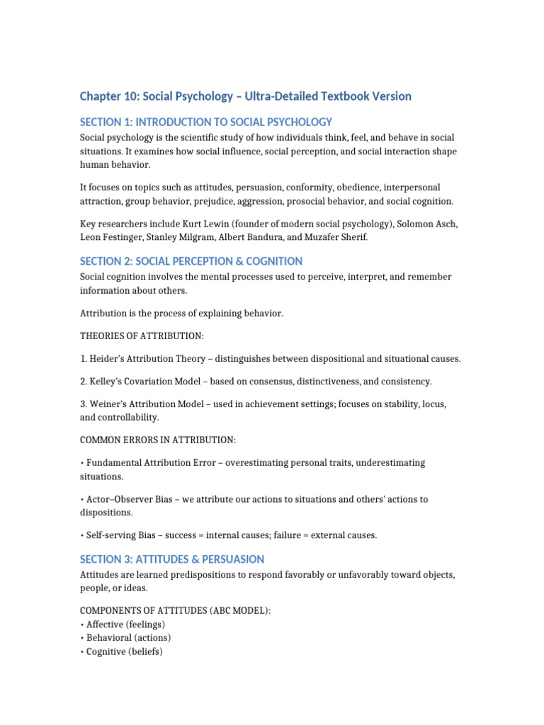 Social Psychology: Key Concepts & Theories | PDF | Social Psychology ...