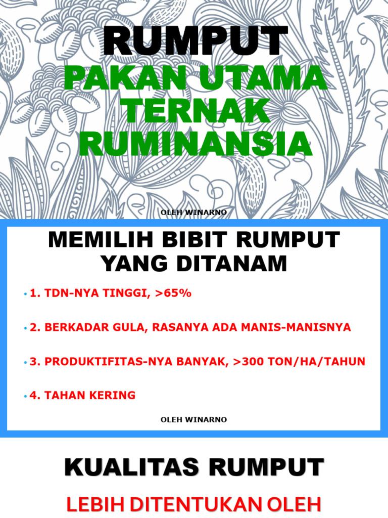 Jenis-Jenis Rumput | PDF
