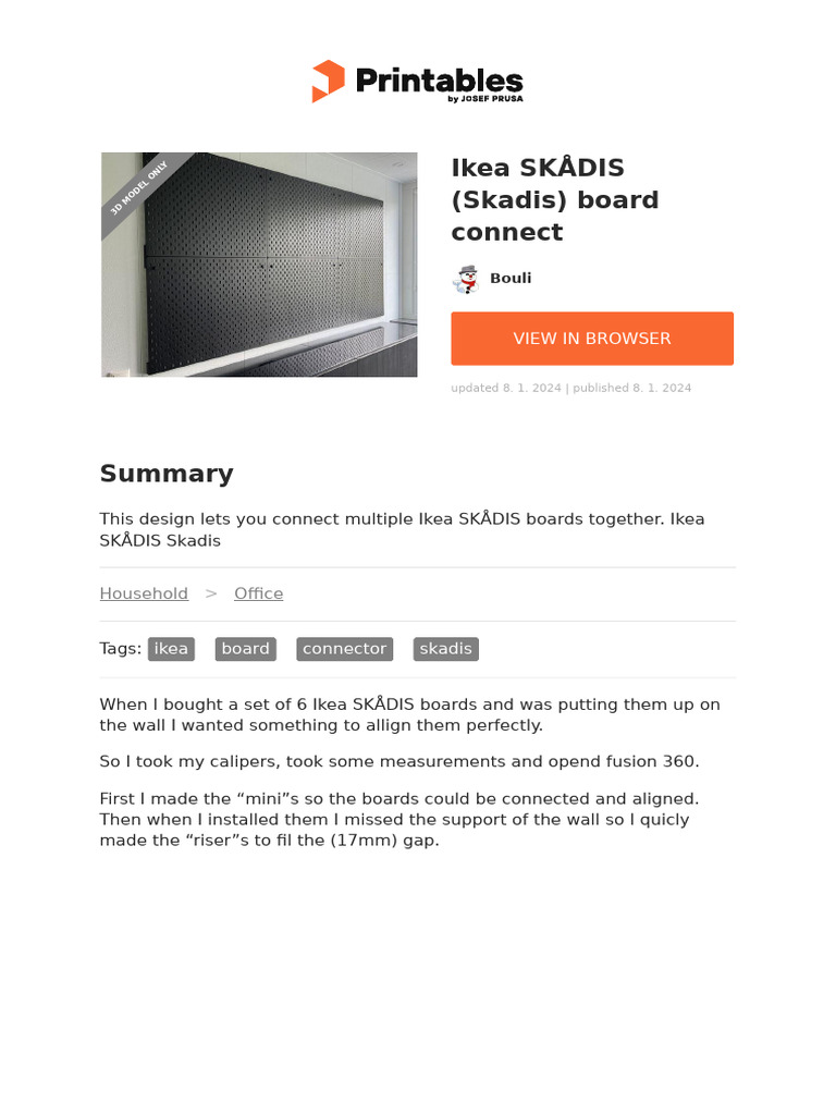 Connect Ikea SKÅDIS Boards Easily | PDF