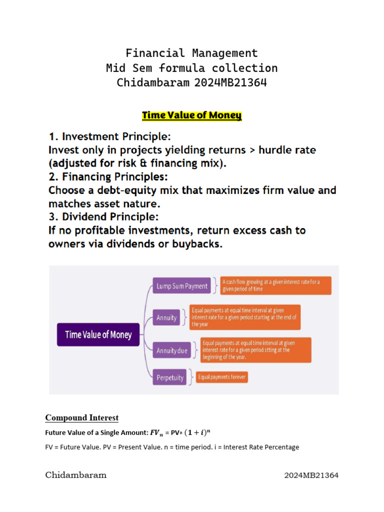 FM Chidambaram FormulaCollection3 | PDF | Present Value | Cost Of Capital