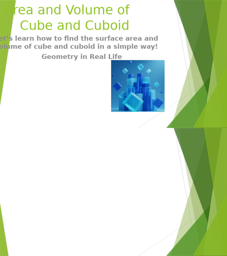 Let's Learn How To Find The Surface Area and Volume of Cube and Cuboid ...
